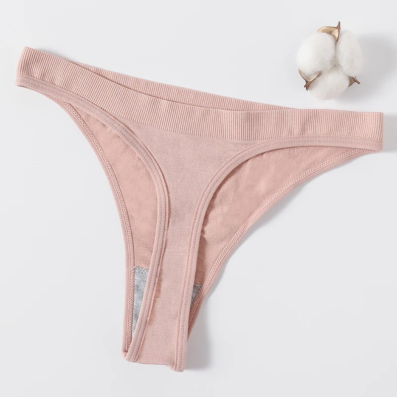 3Pcs/Set Seamless Panties High-Waist G-String Thongs for Women Sexy Underwear Sports Bottom Female Lingerie High Leg Cut Panties