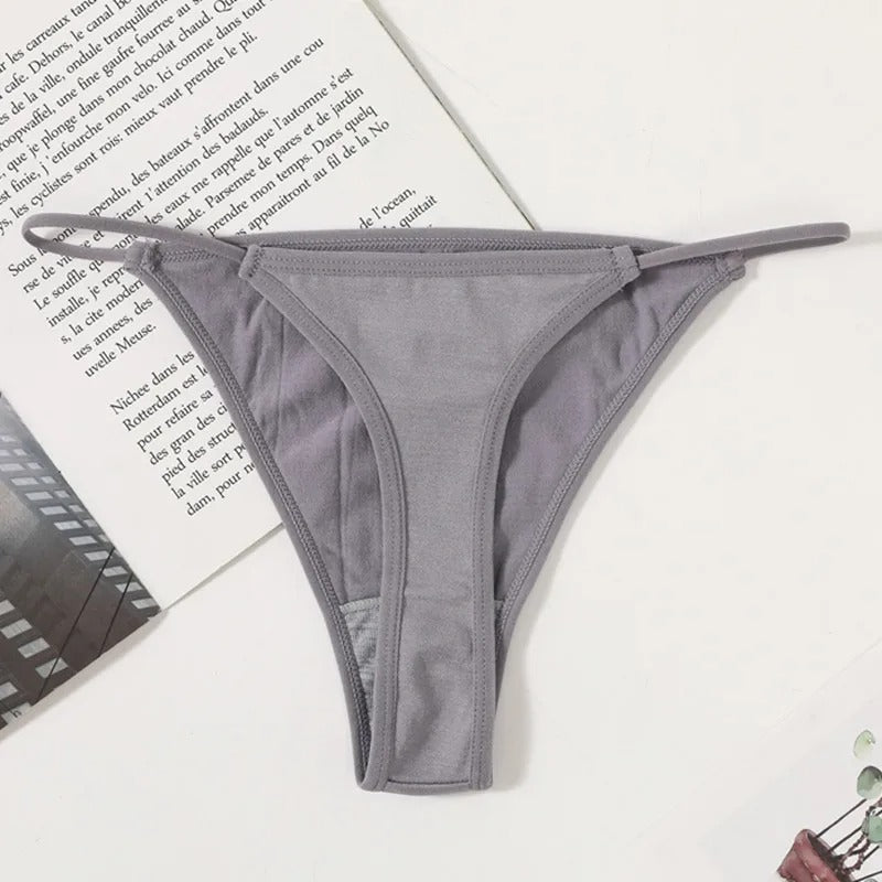 4Pcs/Set Women G-String Sexy Low Waist Bikini T-back Sexy Lingerie Low Rise Thongs Female High Leg Cut Underwear
